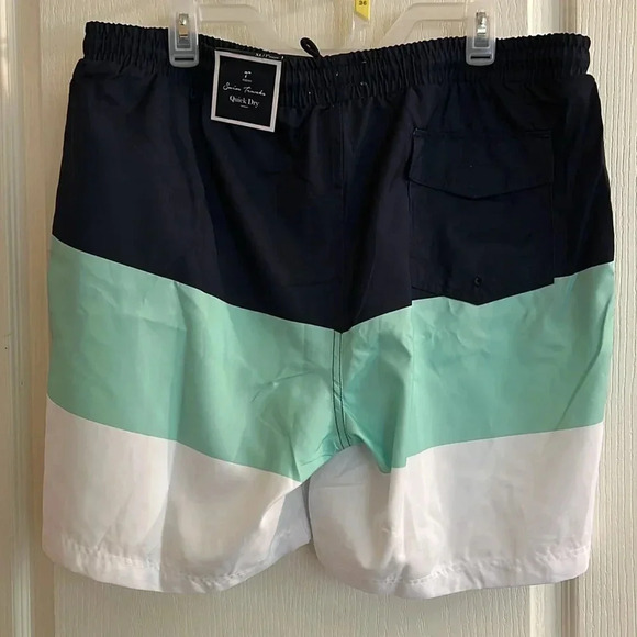 Club room swim trunks, 7” inseam navy blue size XL NWT - Picture 3 of 4